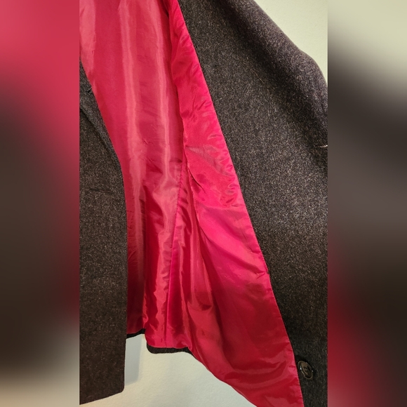 Vintage Fabio Wool Charcoal Gray Women's Peacoat, Size‎ L - Picture 5 of 7